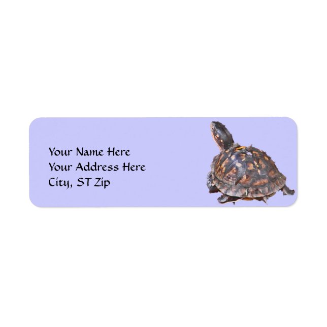 CA- Box Turtle Address Label.. (Front)