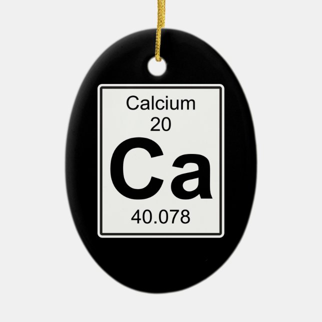 Ca - Calcium Ceramic Tree Decoration (Front)