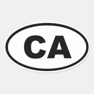CA California Oval Sticker