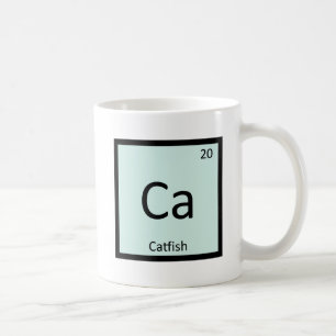 Ca - Catfish Fish Chemistry Periodic Table Symbol Coffee Mug