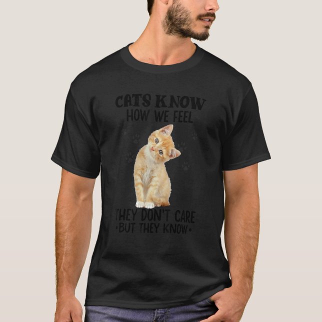 Ca Cats Know How We Feel Humourous Pun Tee (Front)