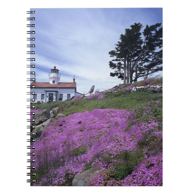 CA, Crescent City, Battery Point lighthouse with Notebook (Front)