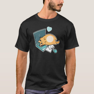 Ca Cute Laptop Cat T-Shirt