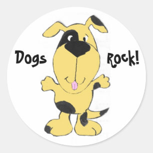 CA- Dogs, Rock! Stickers