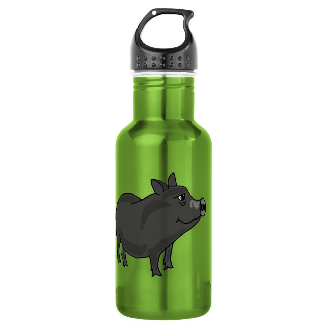CA- Funny Pot Bellied Pig 532 Ml Water Bottle (Front)