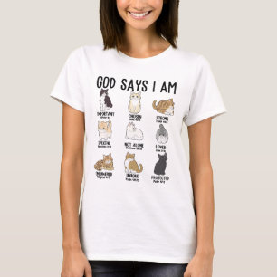 Ca God Says I Am Cute Jesus Women Teen Girl Christ T-Shirt