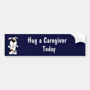 CA- Hug a Caregiver Today Bumper Sticker