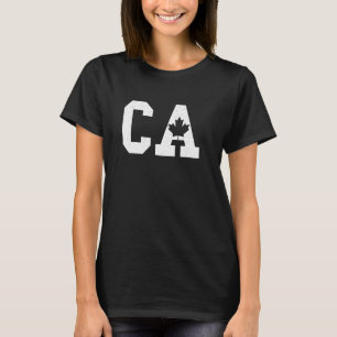 CA Letter C and A Capital Alphabet Canada Maple Le T-Shirt