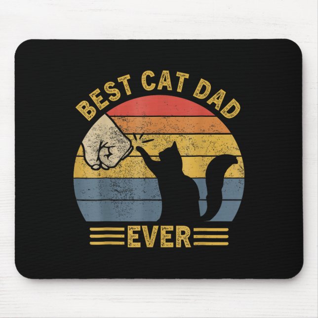 Ca Men Cat Dad Ever Funny Cat Lover Gift  Mouse Mat (Front)
