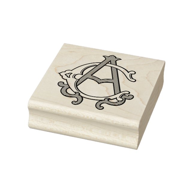CA Monogram AC Monogram Rubber Ink Stamp (Stamp)