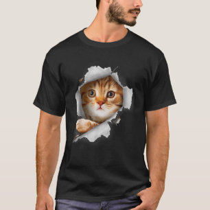 Ca Orange Cat Cat Torn Cloth Kitten T-Shirt
