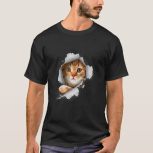 Ca Orange Cat Cat Torn Cloth Kitten T-Shirt
