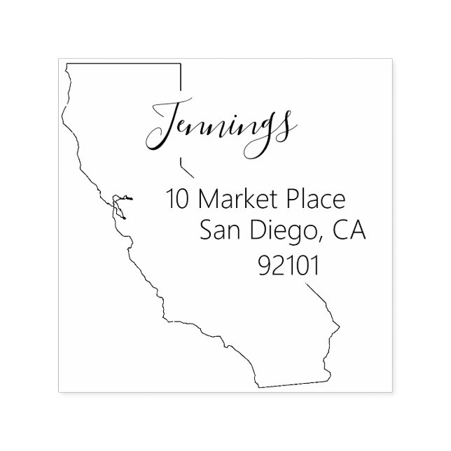 CA | State of California Return Address Stamp (Design)