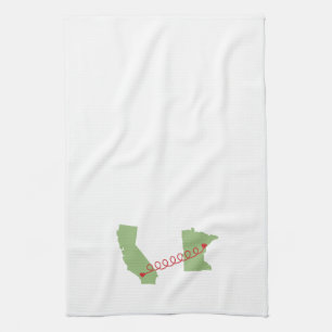 CA to MN ~ Hearts Connected Towel