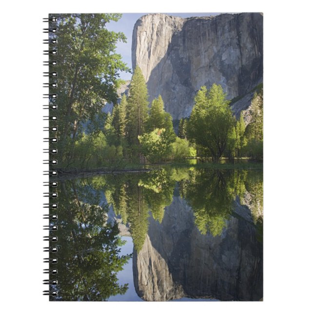 CA, Yosemite NP, El Capitan reflected in Merced Notebook (Front)