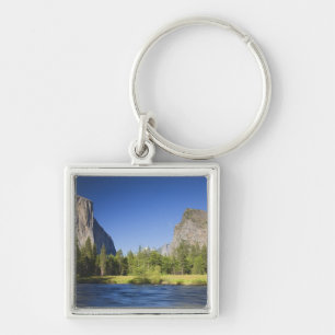 CA, Yosemite NP, Valley view with El Capitan, Key Ring