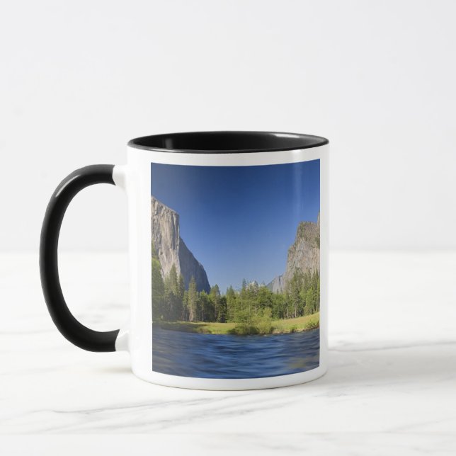 CA, Yosemite NP, Valley view with El Capitan, Mug (Left)