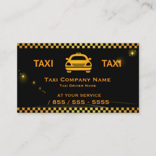 Cab Company Taxi Driver Business Card