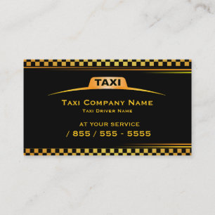 Cab Company Taxi Driver Business Card
