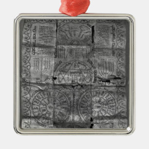 Cabalistic amulet metal tree decoration
