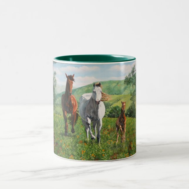 caballos Two-Tone coffee mug (Center)