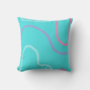 Cabana Aqua Violet Modern Design  Cushion