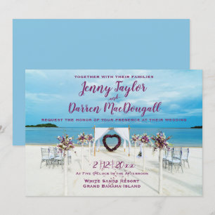 Cabana Beach Destination Wedding Invitation