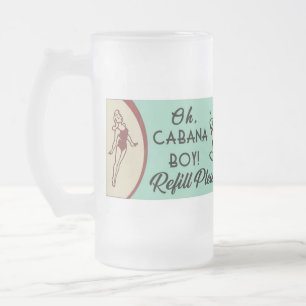 Cabana Boy Frosted Glass Beer Mug