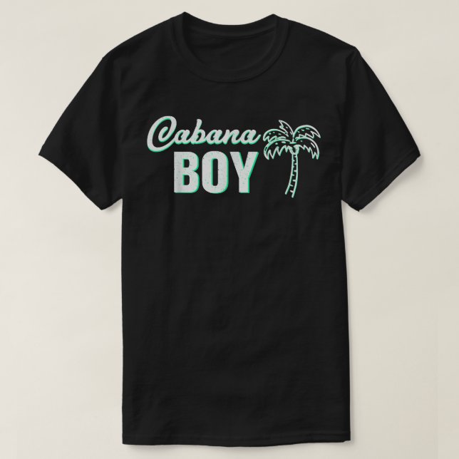 Cabana Boy  Funny Pool Guy Palm  T-Shirt (Design Front)