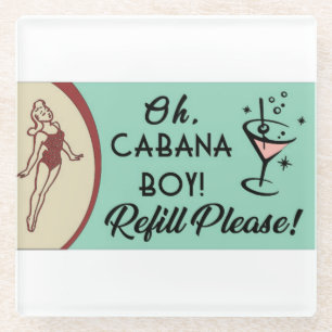 Cabana Boy Glass Coaster