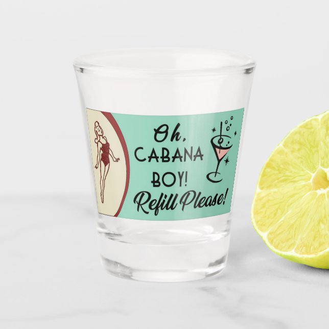 Cabana Boy Shot Glass (Front)