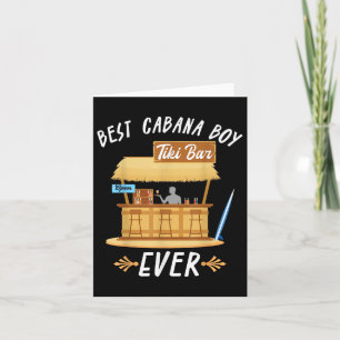 Cabana Boy Tiki Bar Beach Limbo Surfing Bartender Card