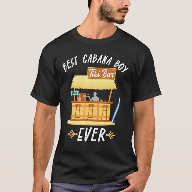 Cabana Boy Tiki Bar Beach Limbo Surfing Bartender  T-Shirt (Front)