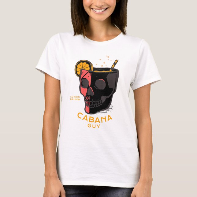 Cabana Guy Swimming Pool Lotion Personal Service T-Shirt (Front)