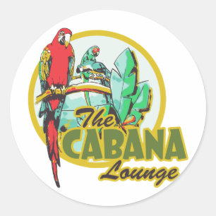 Cabana Lounge Classic Round Sticker