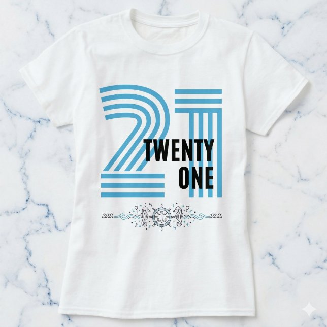 Cabana Sail Twenty One Seaside Tee (Ride the waves of twenty-one.)