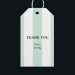 Cabana Stripe Sea Green Bridal Shower Gift Tags<br><div class="desc">Bold cabana stripes make a delightful background for your gift tags. You may customise the colour and all of the text.</div>
