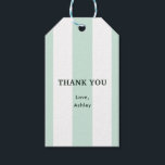Cabana Stripe Sea Green Bridal Shower Gift Tags<br><div class="desc">Bold cabana stripes make a delightful background for your gift tags. You may customise the colour and all of the text.</div>