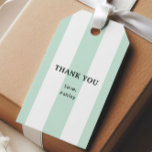 Cabana Stripe Sea Green Bridal Shower Gift Tags<br><div class="desc">Bold cabana stripes make a delightful background for your gift tags. You may customise the colour and all of the text.</div>