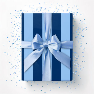 Cabana Stripes in Blue Indigo Wrapping Paper