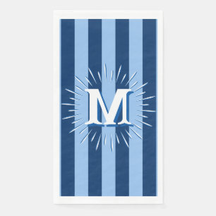 Cabana Stripes in Blue Personalised Napkin
