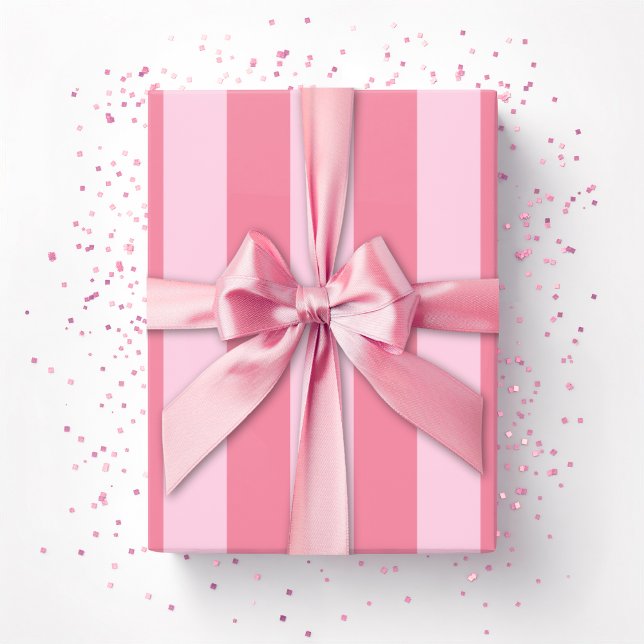 Cabana Stripes in Pink Wrapping Paper (Creator Uploaded)