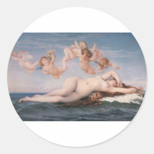 Cabanel Alexandre The Birth of Venus 1863 Classic Round Sticker
