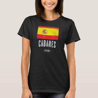 Cabanes Spain Es Flag City Bandera Ropa T-Shirt