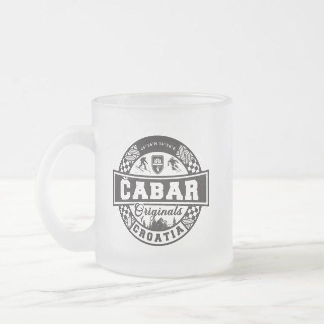 Čabar Originals Frosted Glass Coffee Mug (Left)