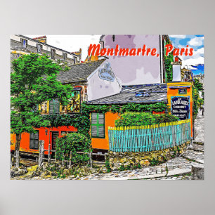 Cabaret Au Lapin Agile. Paris, France. Poster