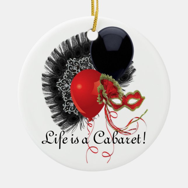 Cabaret Ceramic Tree Decoration (Front)