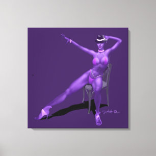 Cabaret Dancer on Wrapped Canvas