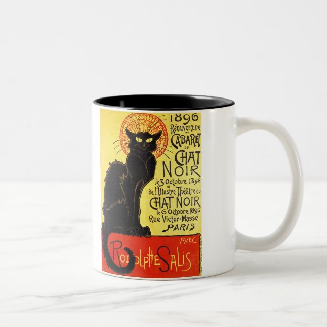 Cabaret du Chat Noir, Steinlen Two-Tone Coffee Mug (Right)