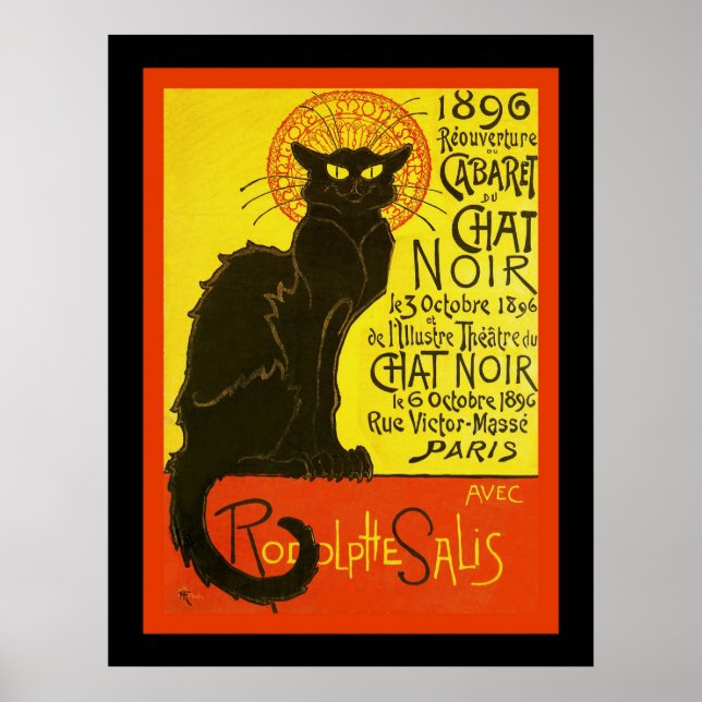 Cabaret du Chat Noir ~ Vintage Advertising Poster (Front)